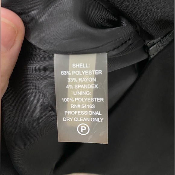 Calvin Klein Buckle Knee Length Little Black Dress - Picture 5 of 7